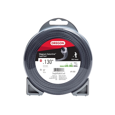 Oregon Magnum Gatorline SuperTwist Trimmer Line, .130" by 32', Donut 69-202